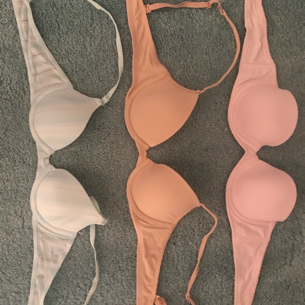3 bras bundle: aerie pink and vassarette